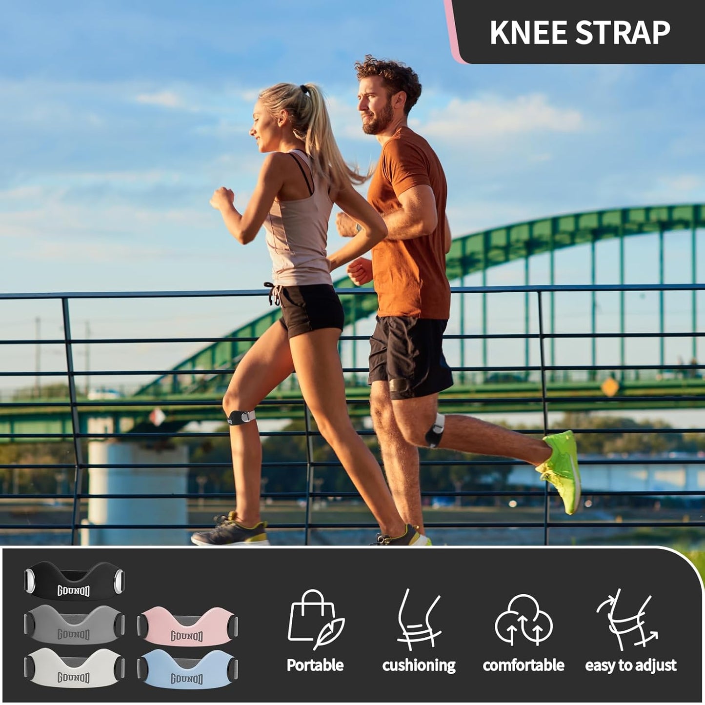 Silicone Knee Support Strap - Fast Pain Relief for Active Lifestyles 