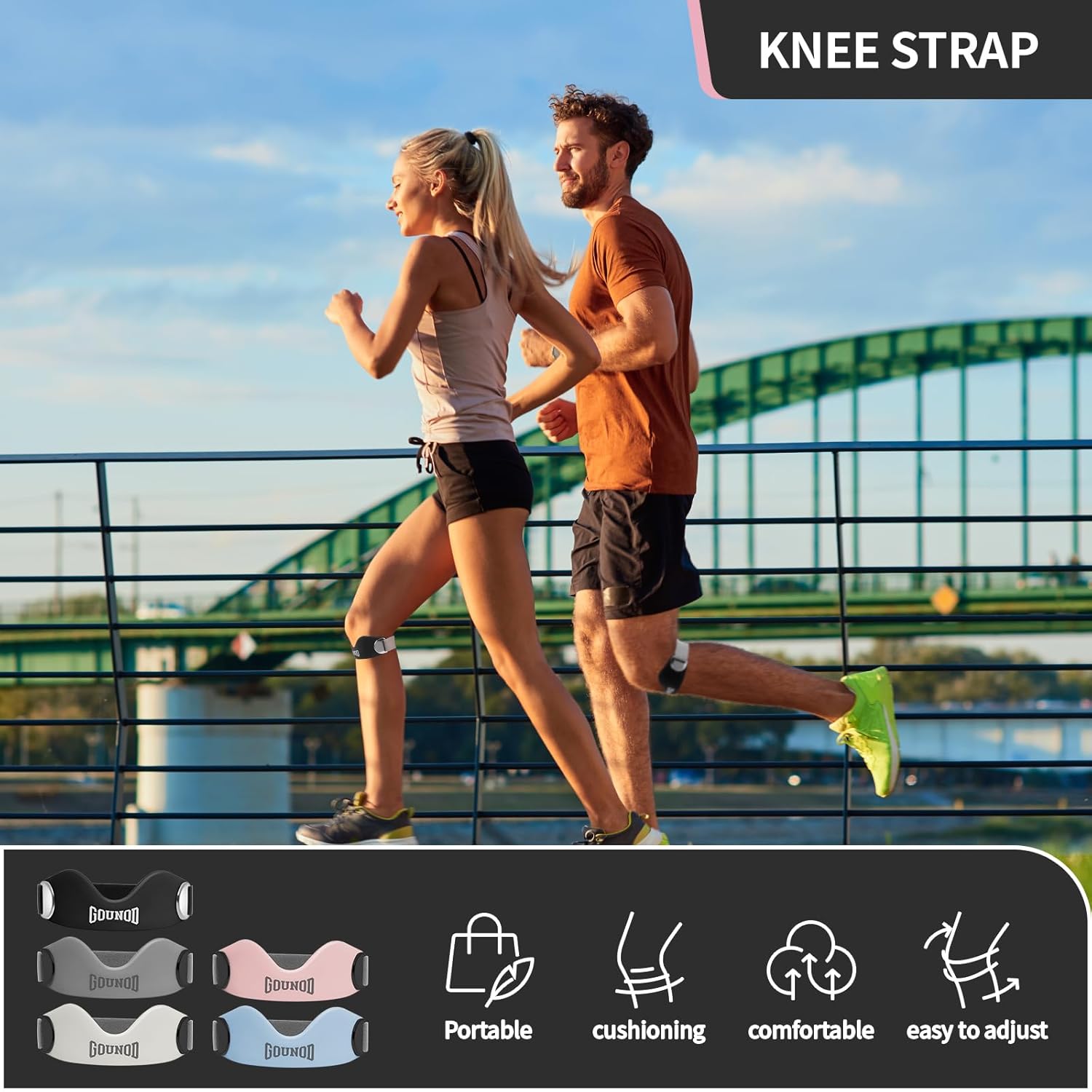 Silicone Knee Support Strap - Fast Pain Relief for Active Lifestyles 