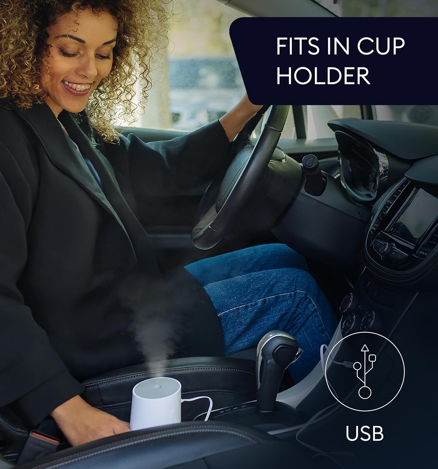 Portable Ultrasonic Humidifier for Small Rooms - Easy Clean Design (250ML)