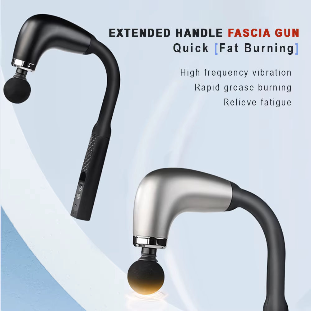 FlexRecover Professional Fascia Massage Gun - Extended Handle for Back, Shoulder & Full Body Relief