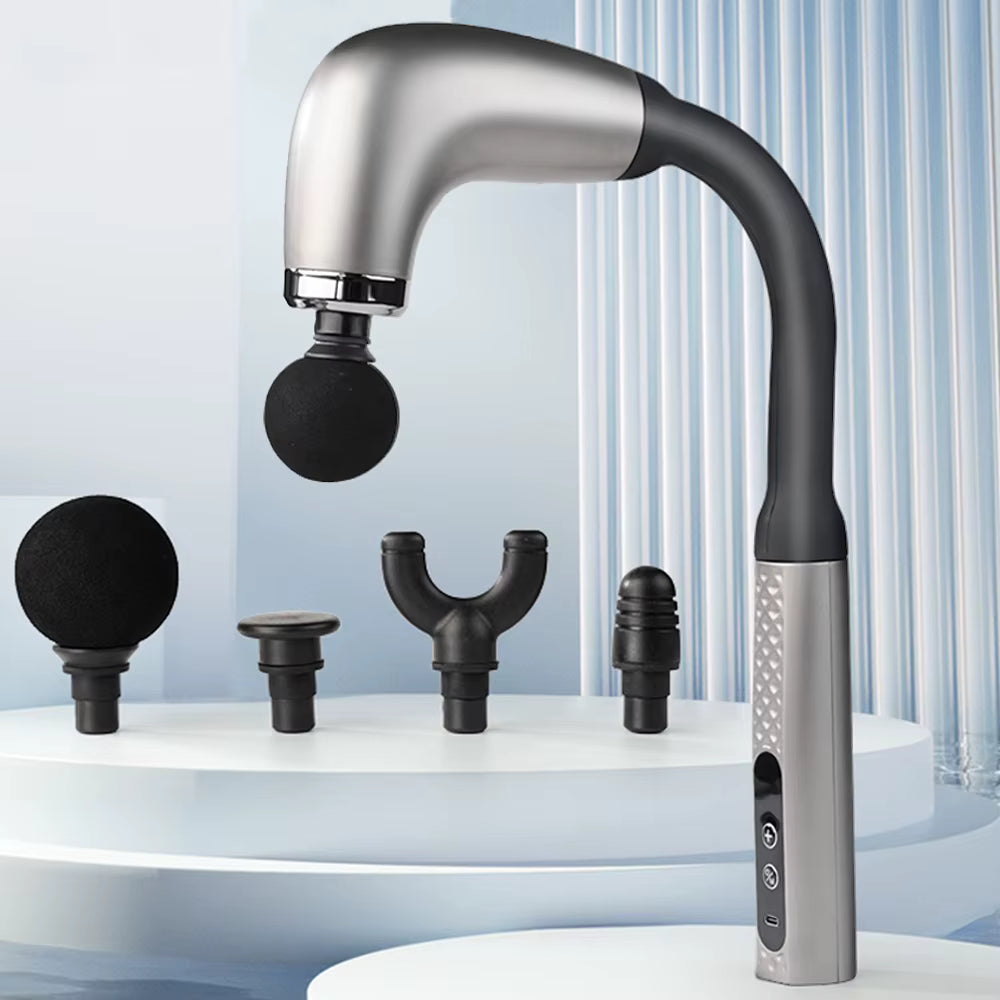 FlexRecover Professional Fascia Massage Gun - Extended Handle for Back, Shoulder & Full Body Relief